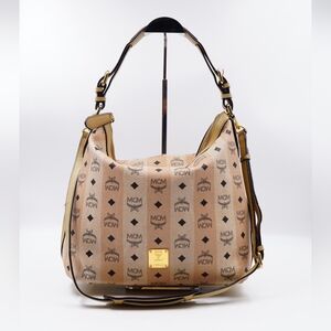 MCM 2-Way Shoulder Tote Visetos Coated Canvas